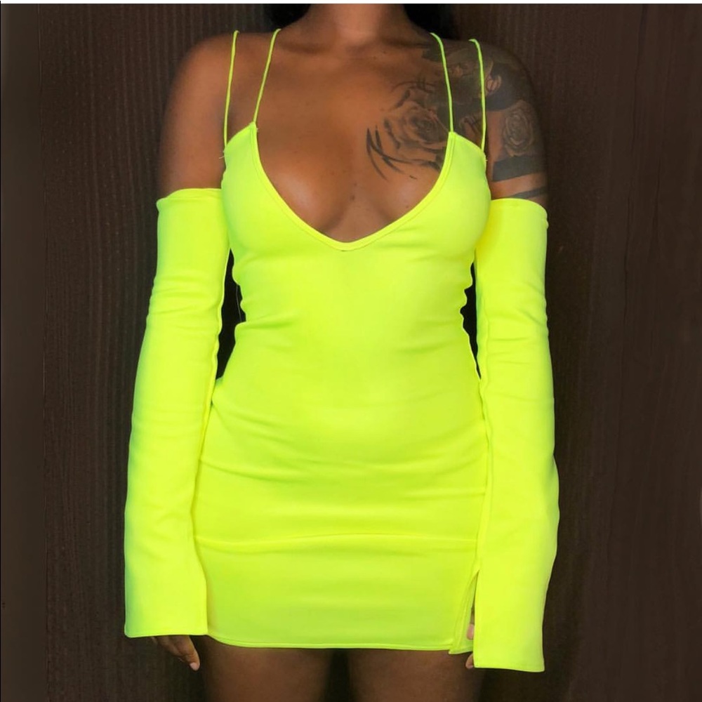 Neon Yellow Trifecta Dress